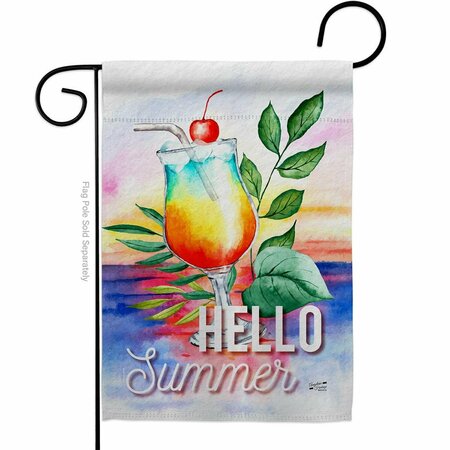 PATIO TRASERO Summer Cool Drink Beverages Cocktail 13 x 18.5 in. Dbl-Sided Decorative Vertical Garden Flags for PA4079926